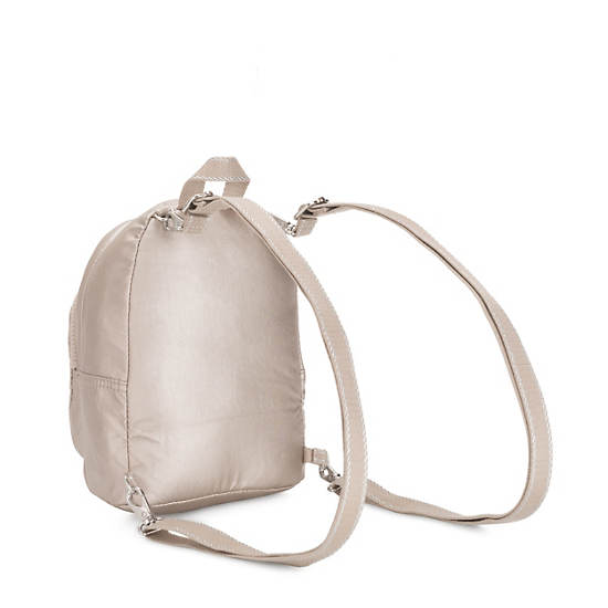 Plecaki Kipling Delia Compact Metallic Convertible Beżowe | PL 1657TC